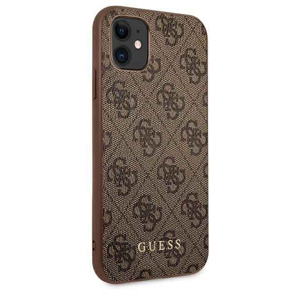 Guess GUHCN61G4GFBR iPhone 11 / Xr 6,1" brązowy/brown hard case